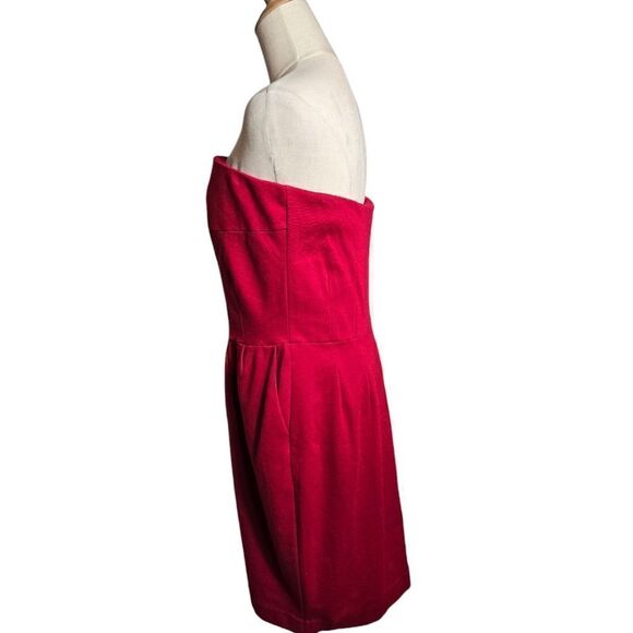 Express Y2K Holiday Party Red Strapless Dress - Picture 4 of 6